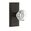Carré Short Plate with Chambord Crystal Knob in Timeless Bronze