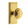 Carré Short Plate with Circulaire Knob in Lifetime Brass