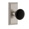 Carré Short Plate with Coventry Knob in Satin Nickel