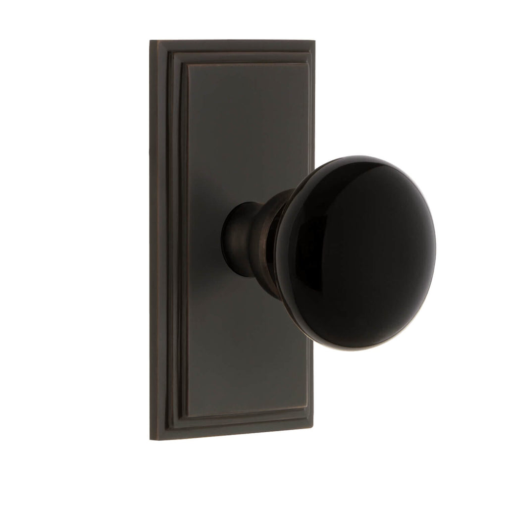 Carré Short Plate with Coventry Knob in Timeless Bronze