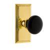Carré Short Plate with Coventry Knob in Lifetime Brass
