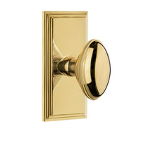Carré Short Plate with Eden Prairie Knob in Polished Brass