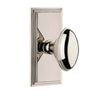 Carré Short Plate with Eden Prairie Knob in Polished Nickel
