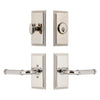 Carre Short Plate Entry Set with Soleil Lever in Polished Nickel