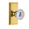 Carré Short Plate with Fontainebleau Crystal Knob in Lifetime Brass