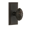 Carré Short Plate with Grande Victorian Knob in Timeless Bronze