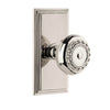 Carré Short Plate with Parthenon Knob in Polished Nickel