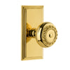 Carré Short Plate with Parthenon Knob in Lifetime Brass