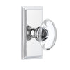 Carré Short Plate with Provence Crystal Knob in Bright Chrome