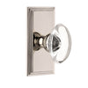 Carré Short Plate with Provence Crystal Knob in Polished Nickel