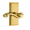 Carré Short Plate with Portofino Lever in Lifetime Brass