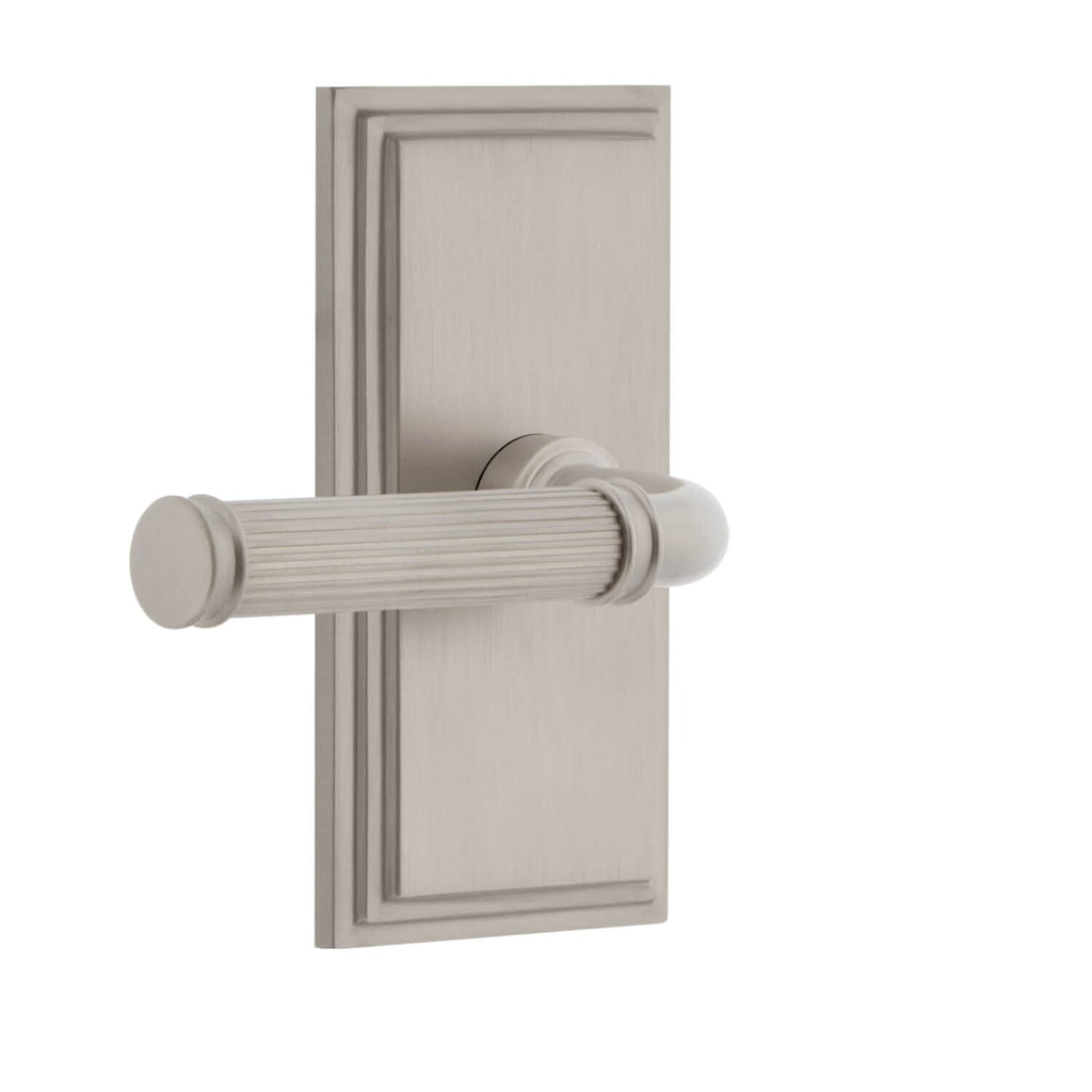 Carré Short Plate with Soleil Lever in Satin Nickel