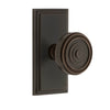 Carré Short Plate with Soleil Knob in Timeless Bronze