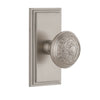 Carré Short Plate with Windsor Knob in Satin Nickel