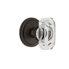 Circulaire Rosette with Baguette Clear Crystal Knob in Timeless Bronze