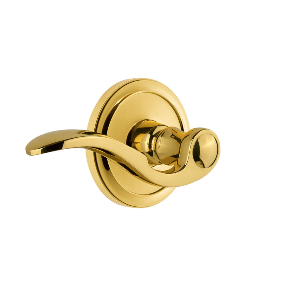 Circulaire Rosette with Bellagio Lever in Polished Brass