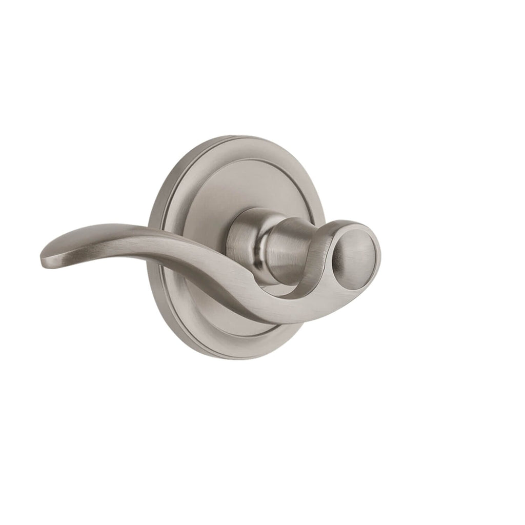 Circulaire Rosette with Bellagio Lever in Satin Nickel