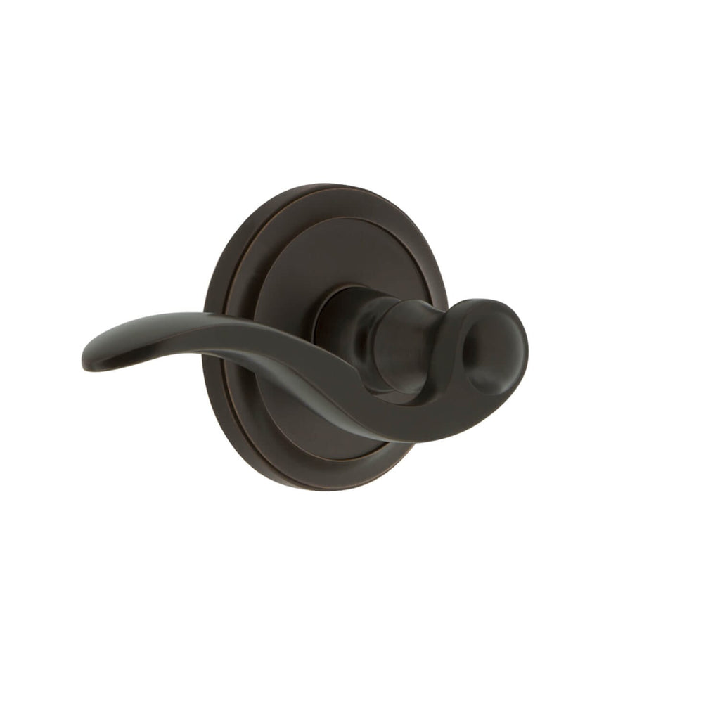 Circulaire Rosette with Bellagio Lever in Timeless Bronze