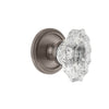 Circulaire Rosette with Biarritz Crystal Knob in Antique Pewter