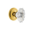 Circulaire Rosette with Biarritz Crystal Knob in Lifetime Brass