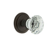 Circulaire Rosette with Brilliant Crystal Knob in Timeless Bronze