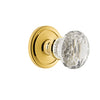 Circulaire Rosette with Brilliant Crystal Knob in Lifetime Brass