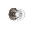 Circulaire Rosette with Bordeaux Crystal Knob in Antique Pewter