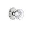 Circulaire Rosette with Bordeaux Crystal Knob in Bright Chrome