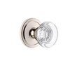 Circulaire Rosette with Bordeaux Crystal Knob in Polished Nickel