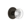 Circulaire Rosette with Bordeaux Crystal Knob in Timeless Bronze