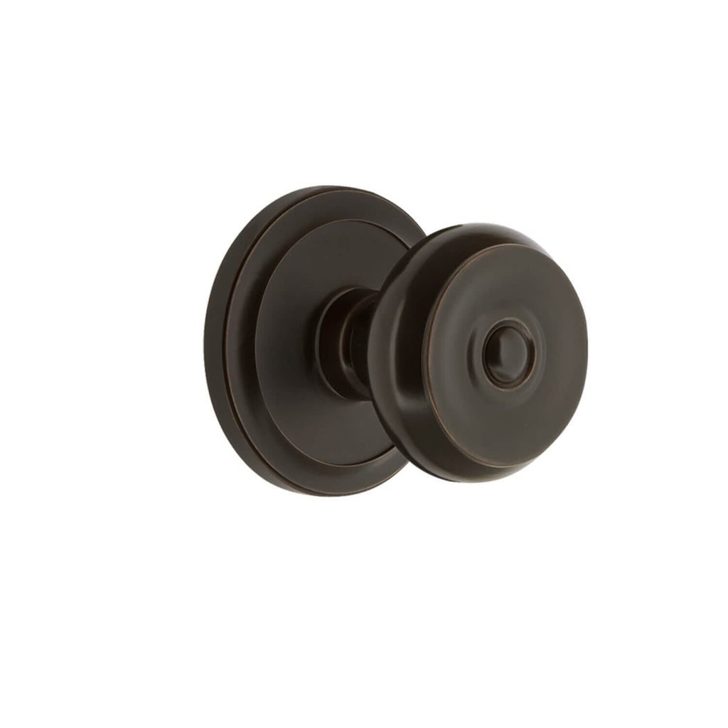 Circulaire Rosette with Bouton Knob in Timeless Bronze