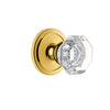 Circulaire Rosette with Chambord Crystal Knob in Polished Brass