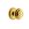 Circulaire Rosette with Circulaire Knob in Polished Brass