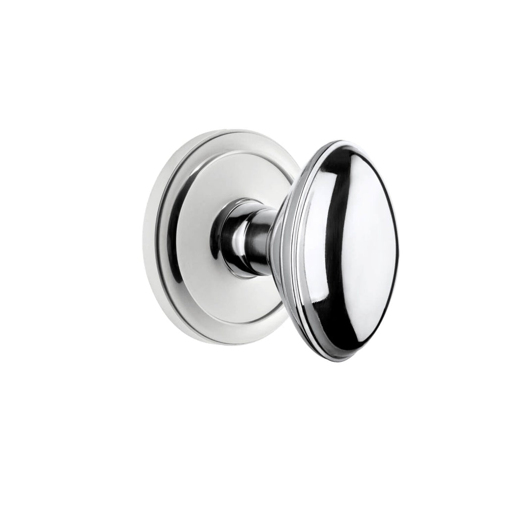 Circulaire Rosette with Eden Prairie Knob in Bright Chrome