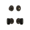 Circulaire Rosette Entry Set with Baguette Black Crystal Knob in Timeless Bronze