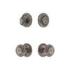 Circulaire Rosette Entry Set with Bouton Knob in Antique Pewter