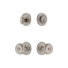 Circulaire Rosette Entry Set with Bouton Knob in Satin Nickel