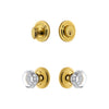 Circulaire Rosette Entry Set with Chambord Crystal Knob in Lifetime Brass