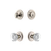 Circulaire Rosette Entry Set with Chambord Crystal Knob in Polished Nickel