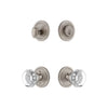 Circulaire Rosette Entry Set with Chambord Crystal Knob in Satin Nickel