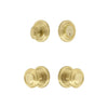 Circulaire Rosette Entry Set with Circulaire Knob in Satin Brass