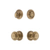 Circulaire Rosette Entry Set with Circulaire Knob in Vintage Brass