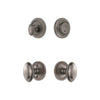 Circulaire Rosette Entry Set with Eden Prairie Knob in Antique Pewter