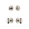 Circulaire Rosette Entry Set with Eden Prairie Knob in Polished Nickel