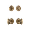 Circulaire Rosette Entry Set with Eden Prairie Knob in Vintage Brass