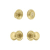 Circulaire Rosette Entry Set with Fifth Avenue Knob in Satin Brass