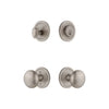 Circulaire Rosette Entry Set with Fifth Avenue Knob in Satin Nickel