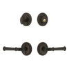 Circulaire Rosette Entry Set with Georgetown Lever in Timeless Bronze