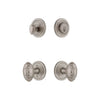 Circulaire Rosette Entry Set with Grande Victorian Knob in Satin Nickel