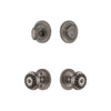 Circulaire Rosette Entry Set with Parthenon Knob in Antique Pewter